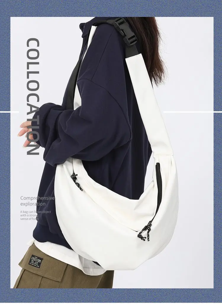 Black Nylon Messenger Bag for Women Spring 2022 — feature 1