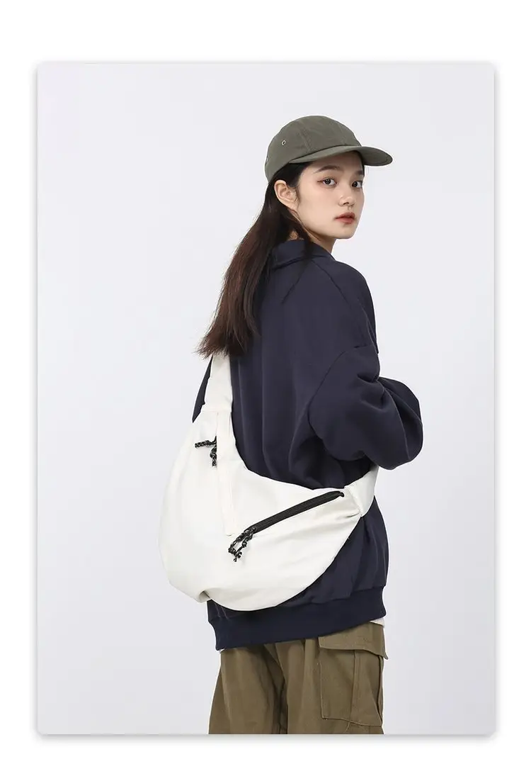 Black Nylon Messenger Bag for Women Spring 2022 — feature 10