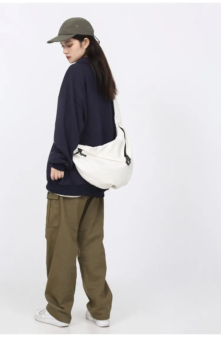 Black Nylon Messenger Bag for Women Spring 2022 — feature 13