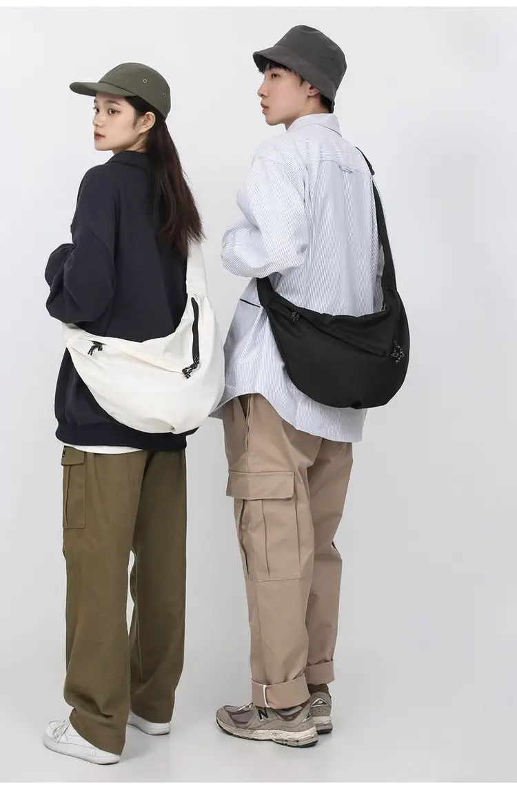 Black Nylon Messenger Bag for Women Spring 2022 — feature 15