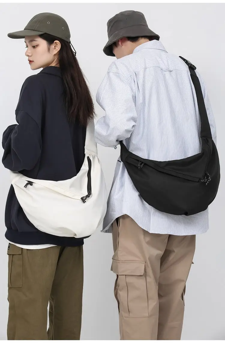 Black Nylon Messenger Bag for Women Spring 2022 — feature 16