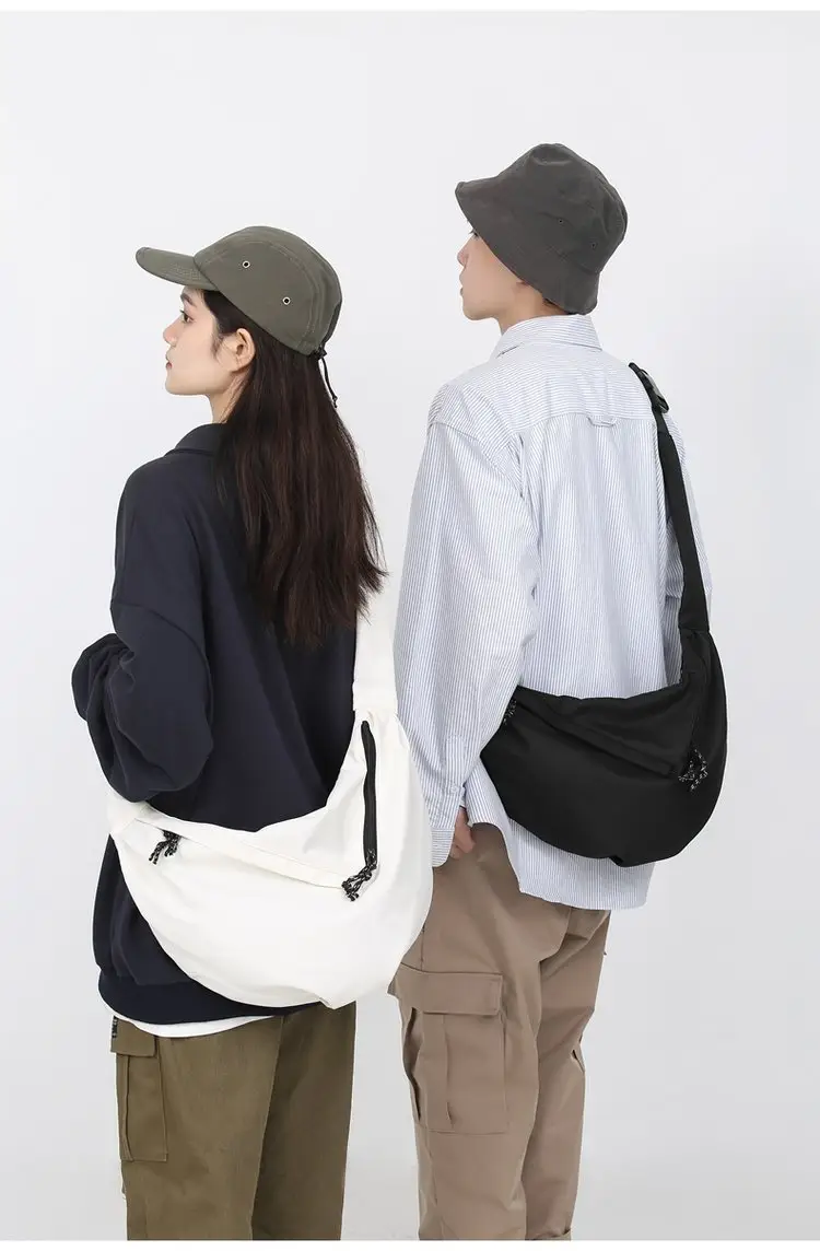 Black Nylon Messenger Bag for Women Spring 2022 — feature 17