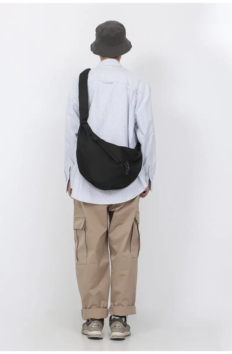 Black Nylon Messenger Bag for Women Spring 2022 — feature 20