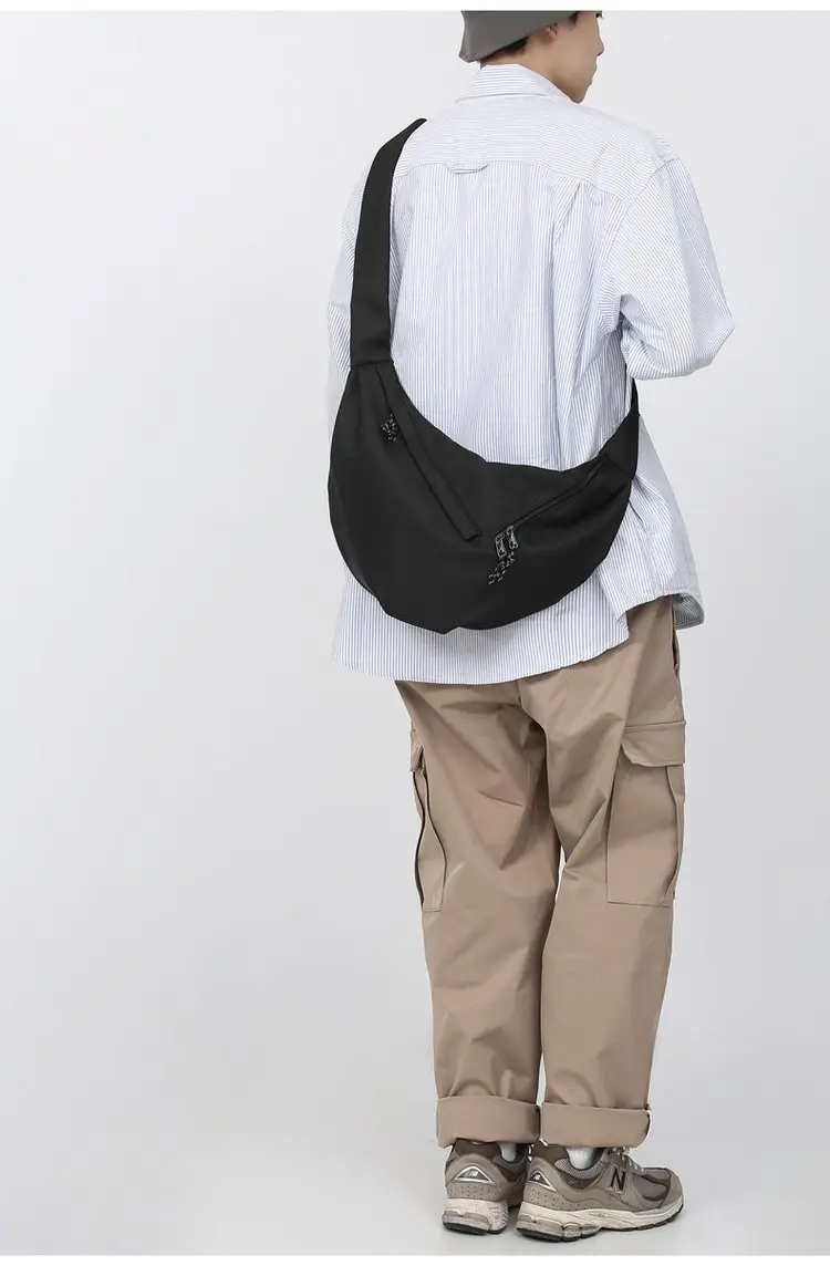 Black Nylon Messenger Bag for Women Spring 2022 — feature 21