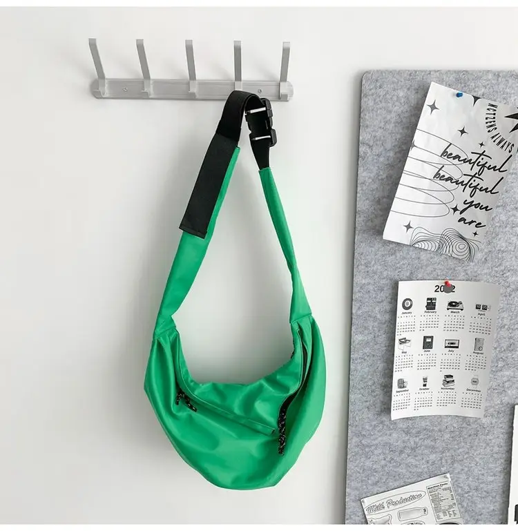 Black Nylon Messenger Bag for Women Spring 2022 — feature 38