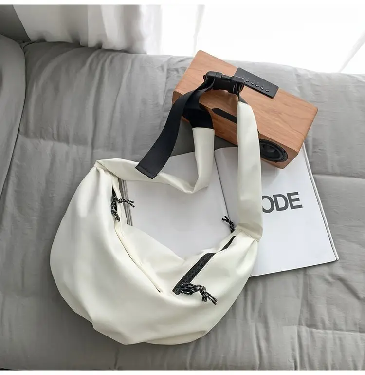 Black Nylon Messenger Bag for Women Spring 2022 — feature 40