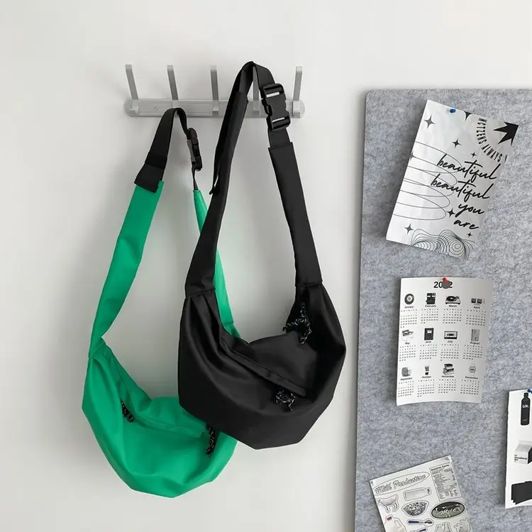 Black Nylon Messenger Bag for Women Spring 2022 — feature 52