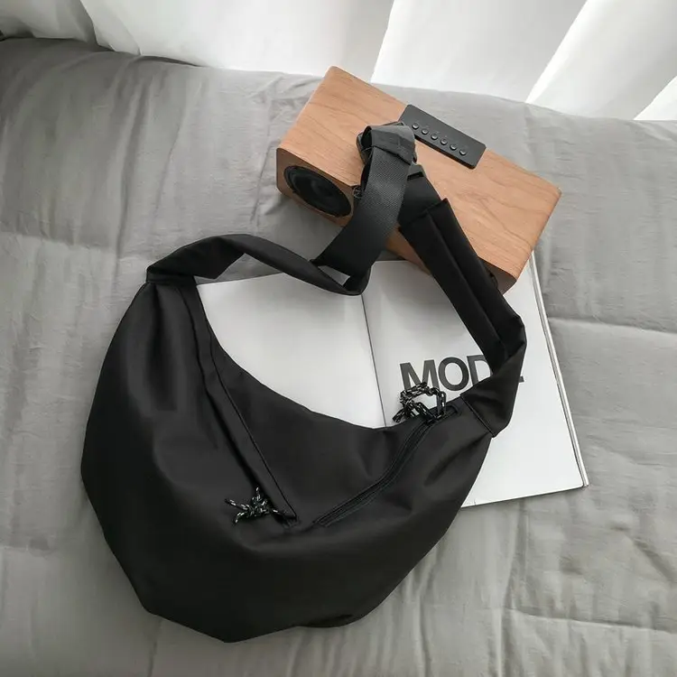 Black Nylon Messenger Bag for Women Spring 2022 — feature 55