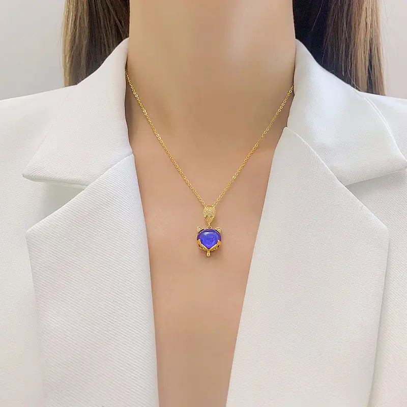 Temperature-Sensitive Fox Clavicle Necklace for Women - Image 4