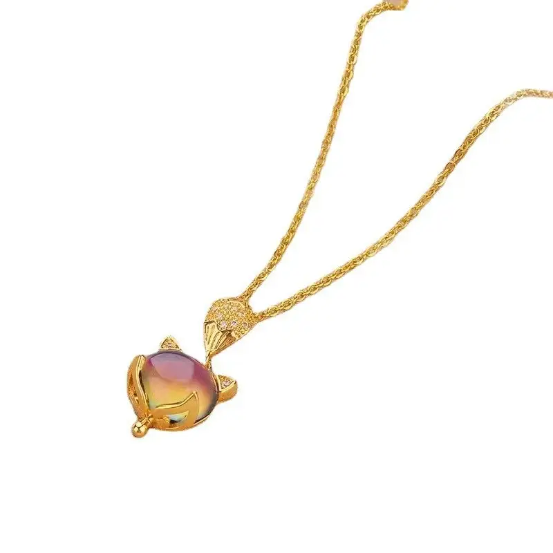 Temperature-Sensitive Fox Clavicle Necklace for Women - Image 5