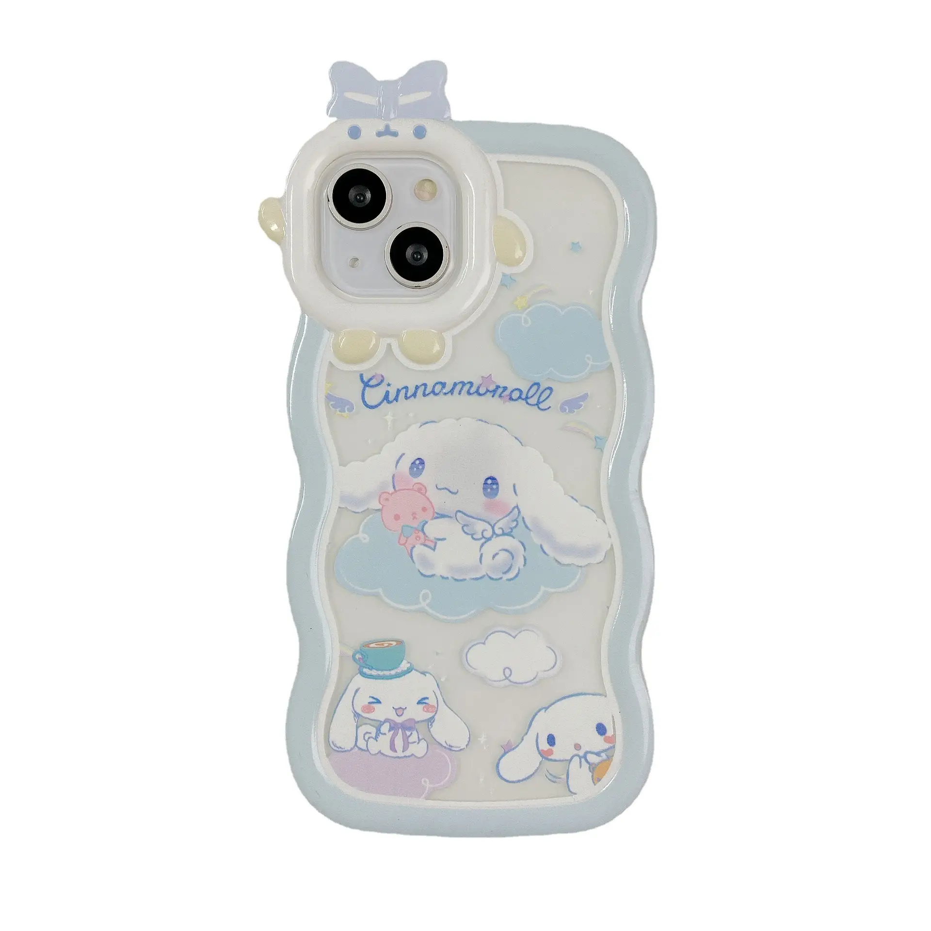 iPhone16PRO Wave Monster Protective Case with Jade Gui Dog Bracelet - Image 6
