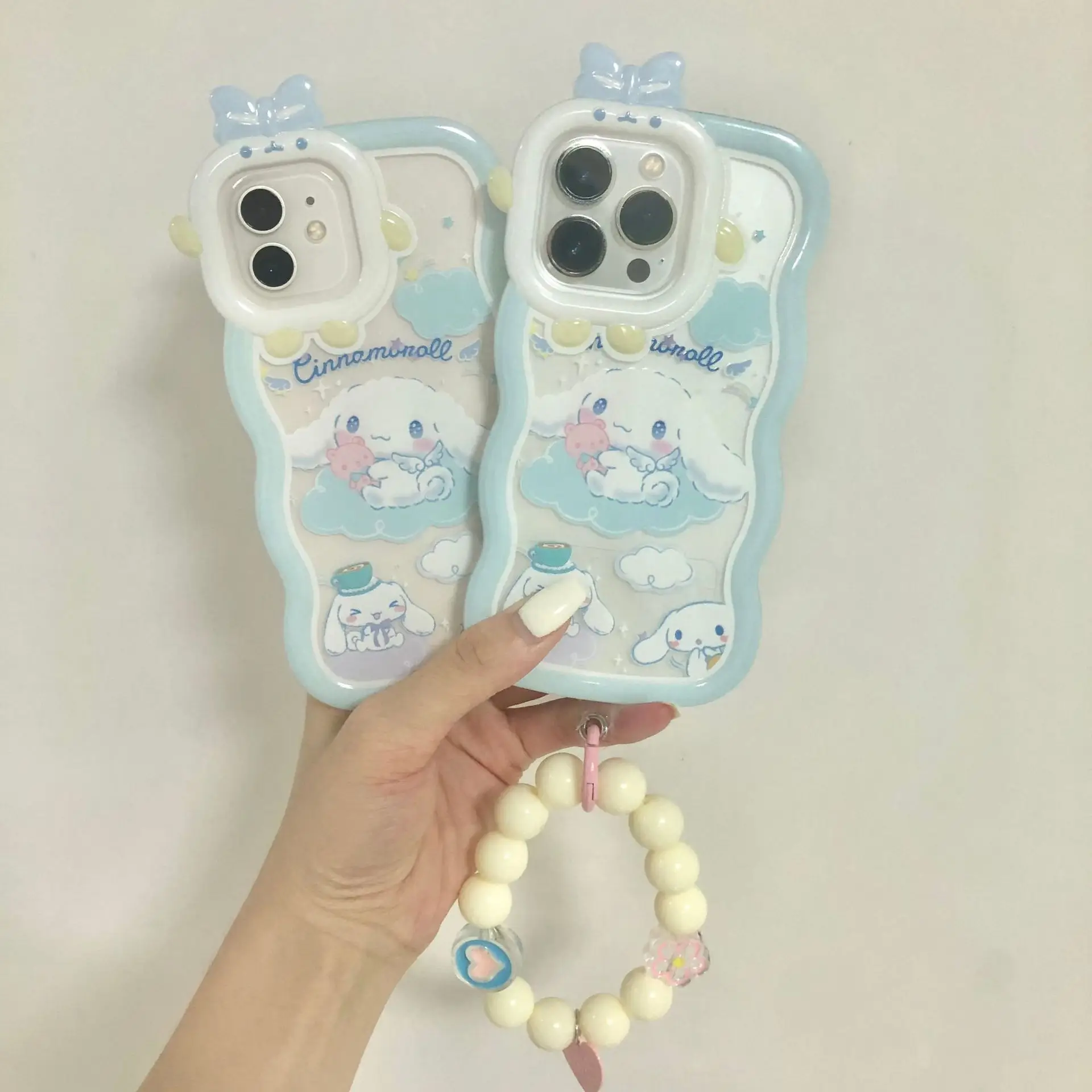 iPhone16PRO Wave Monster Protective Case with Jade Gui Dog Bracelet - Image 3