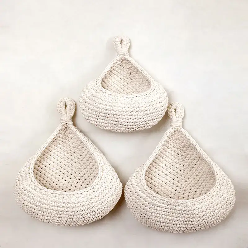 White Cotton Factory Crocheted Vegetable & Fruit Basket - Image 11