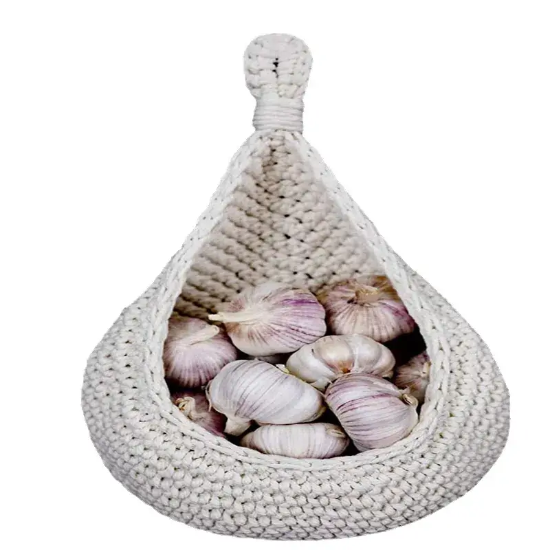 White Cotton Factory Crocheted Vegetable & Fruit Basket - Image 13