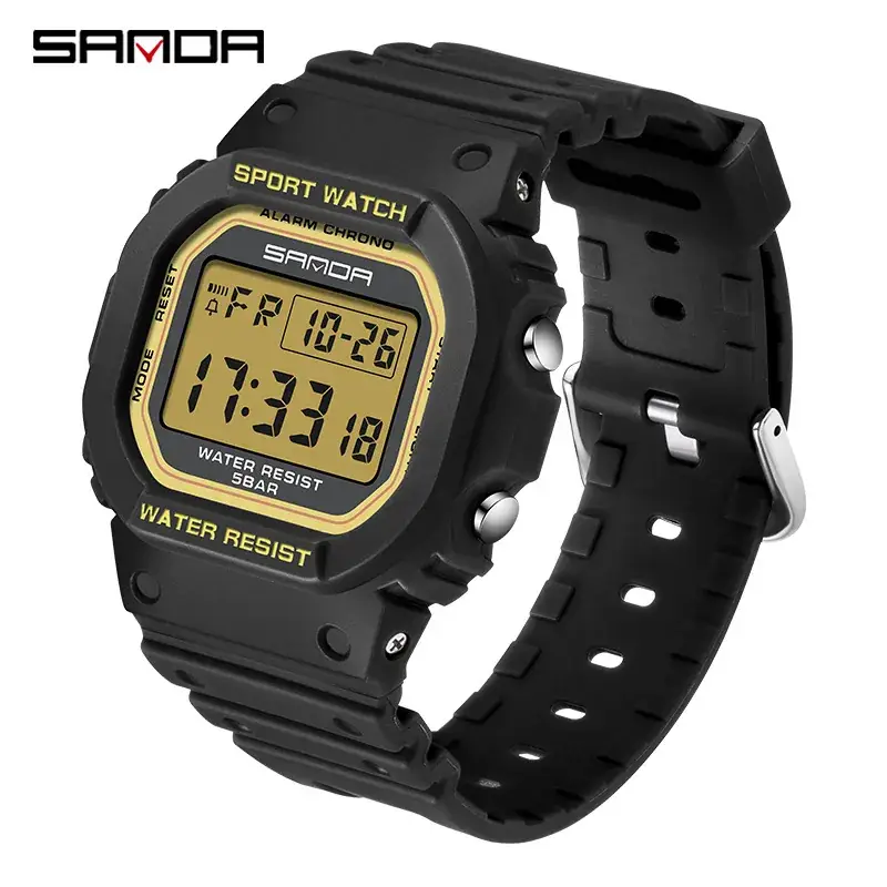 Sanda Red Digital Sport Watch Waterproof Shockproof - Image 24