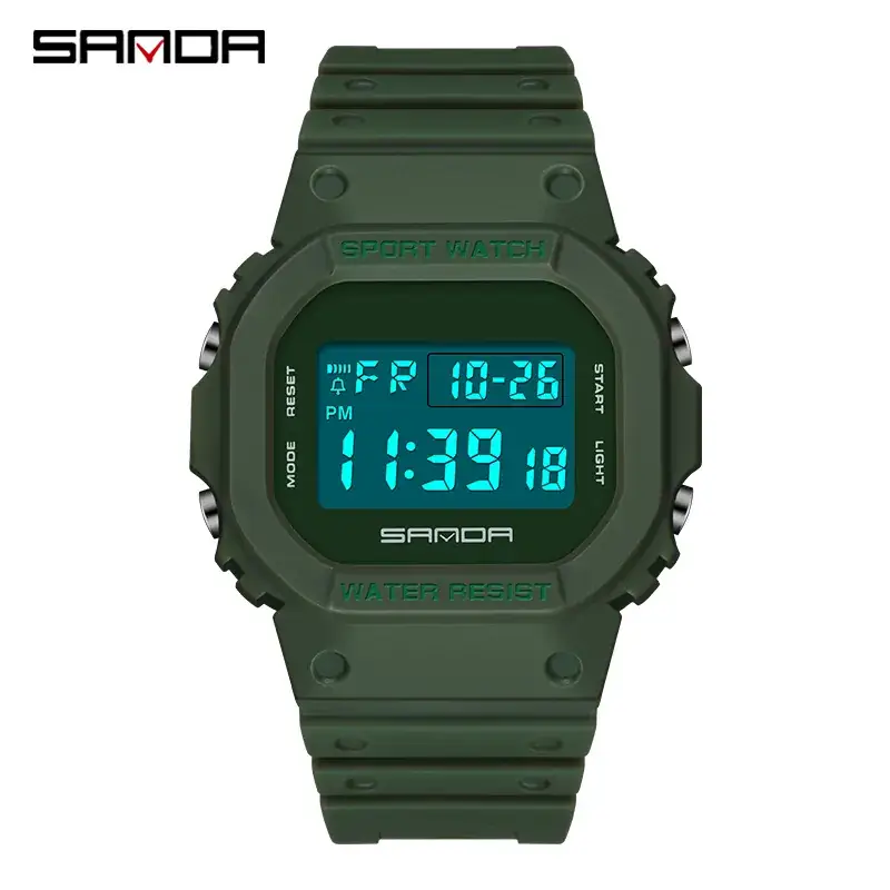 Sanda Red Digital Sport Watch Waterproof Shockproof - Image 27