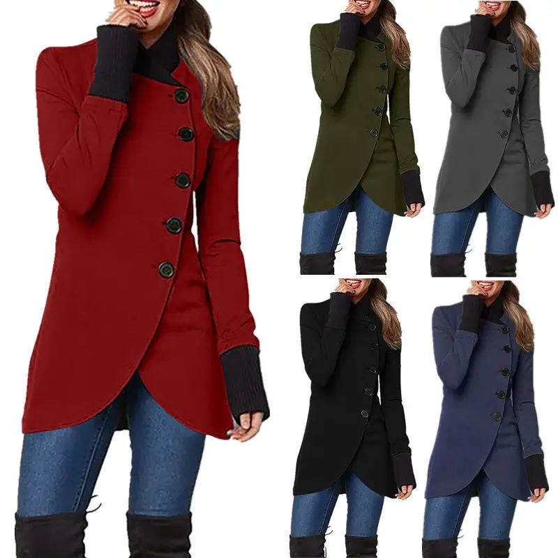 2025 Blue Long Sleeve Jacket for Women — feature 56