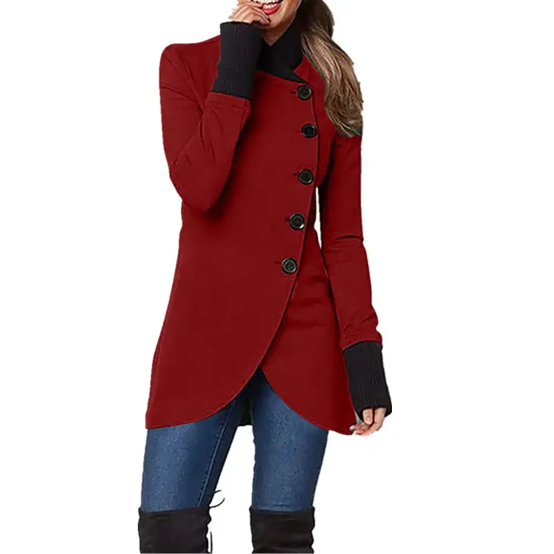 2025 Blue Long Sleeve Jacket for Women - Image 4