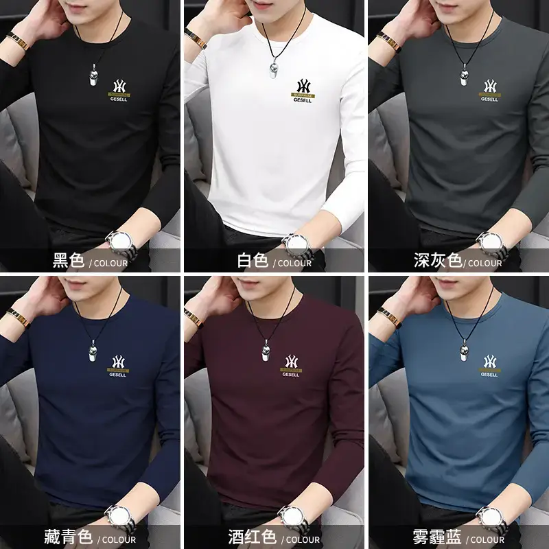 Men's White Long Sleeve T-Shirt with Logo - Image 7