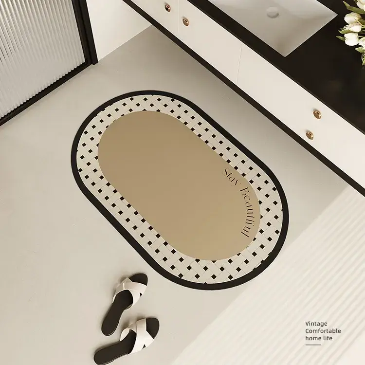 Minimalist Diatom Tile Floor Mat Non-Slip Toilet Door Mat - Image 4