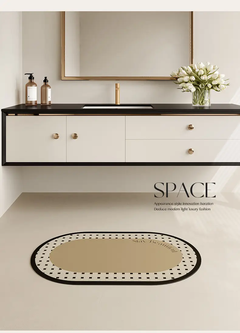 Minimalist Diatom Tile Floor Mat Non-Slip Toilet Door Mat — feature 15