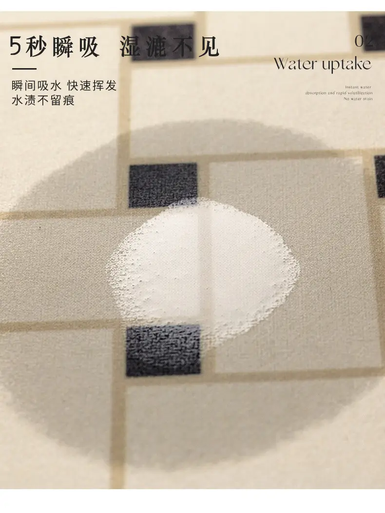 Minimalist Diatom Tile Floor Mat Non-Slip Toilet Door Mat — feature 8