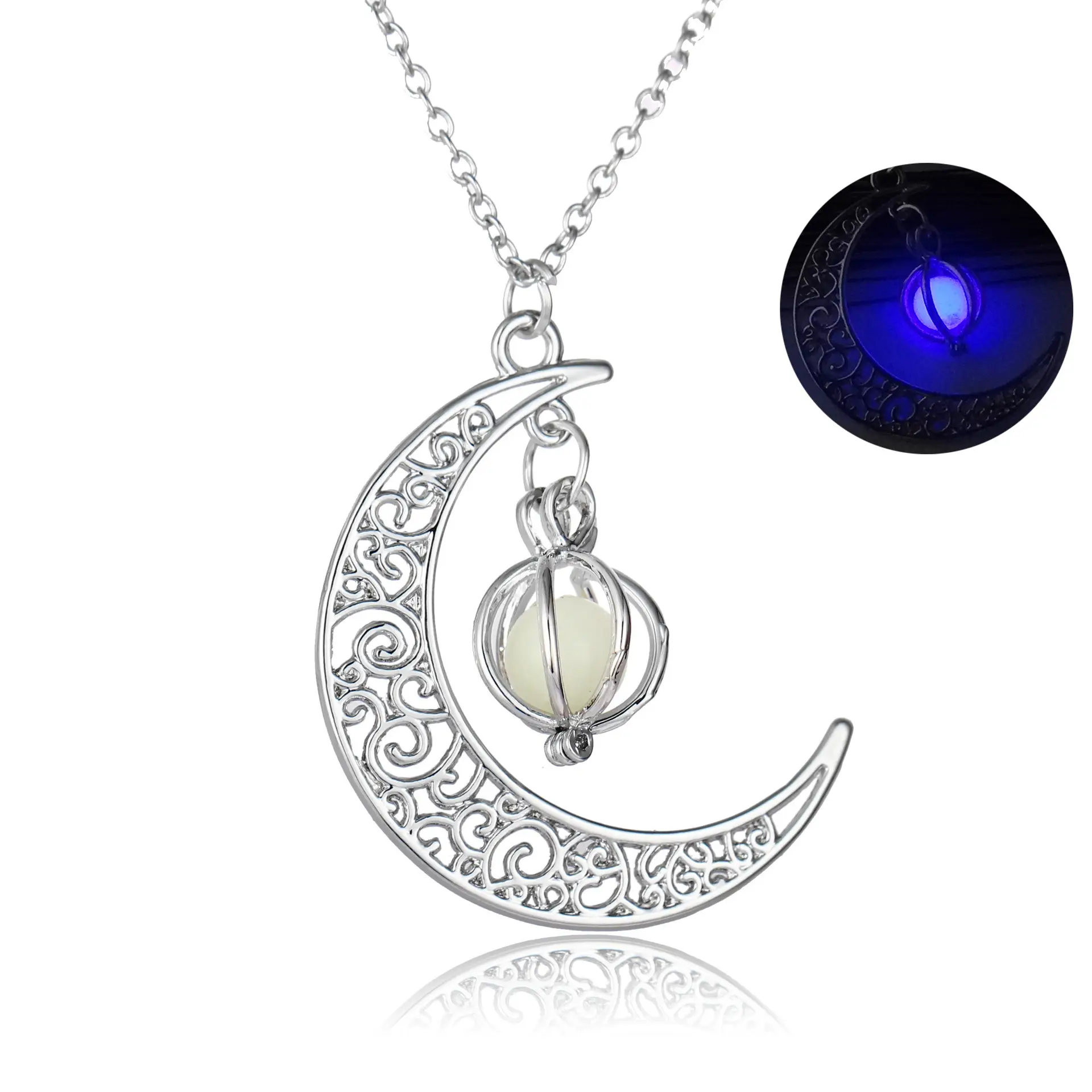 Luminous Moon Necklace for Women Halloween - Image 4