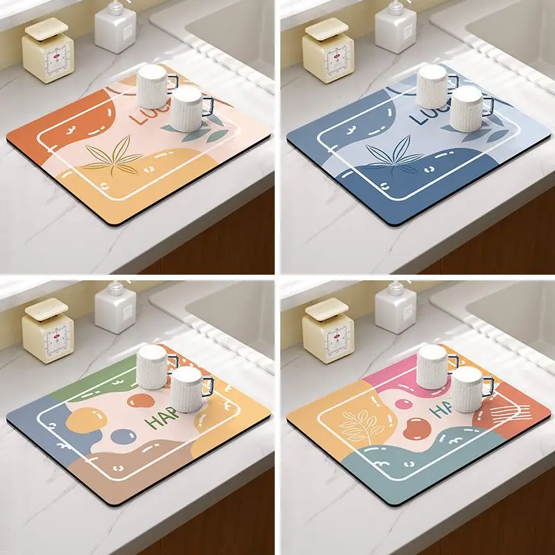 Kitchen Drain Mat Countertop Anti-Scalding Green