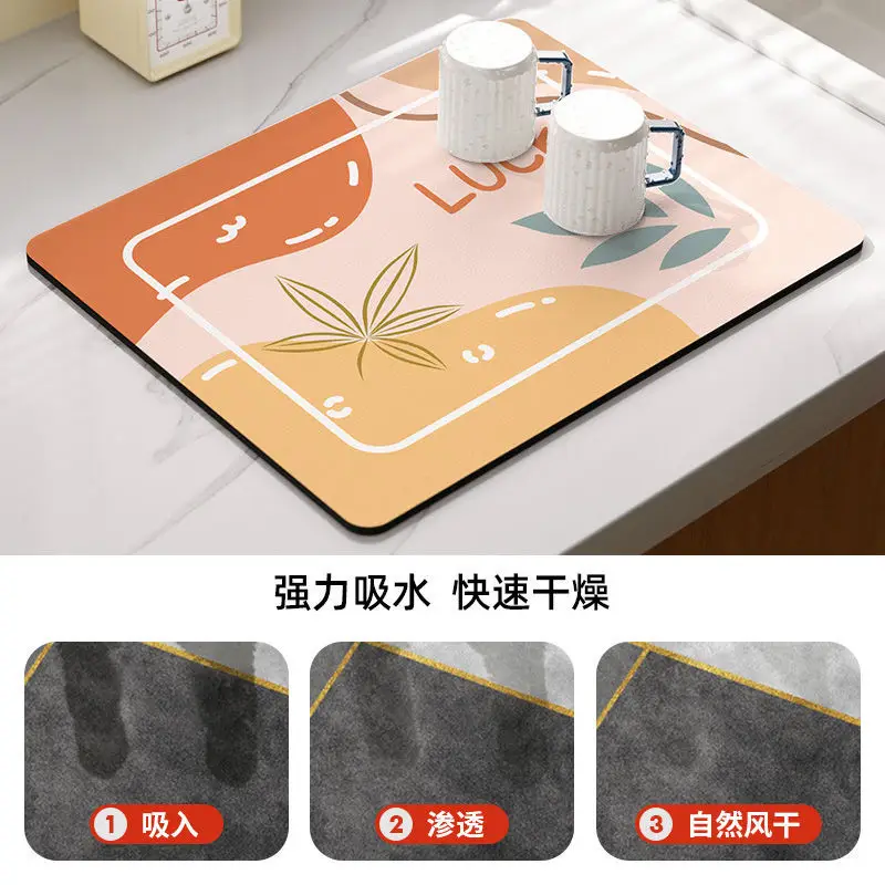 Kitchen Drain Mat Countertop Anti-Scalding Green