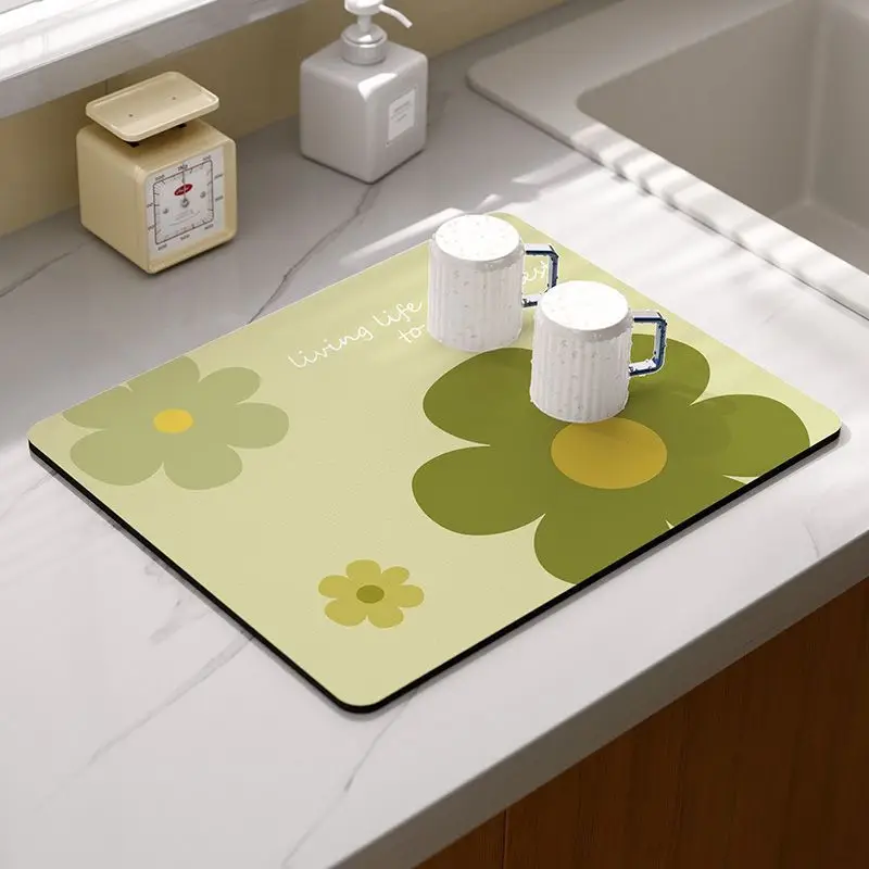 Drain pad-tea green flower