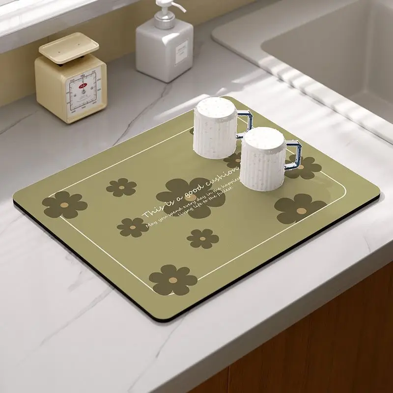 Drain pad-matcha flower