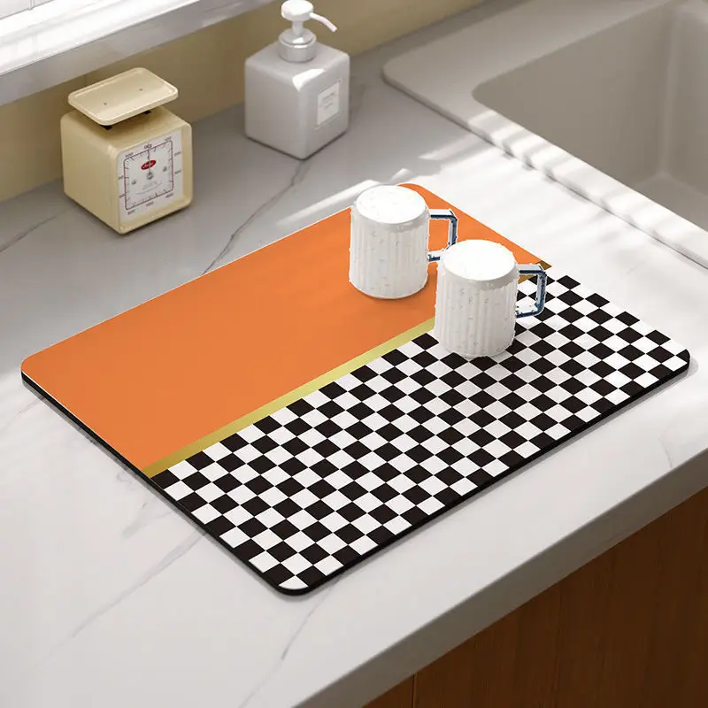 Drain Pad-Check-Orange