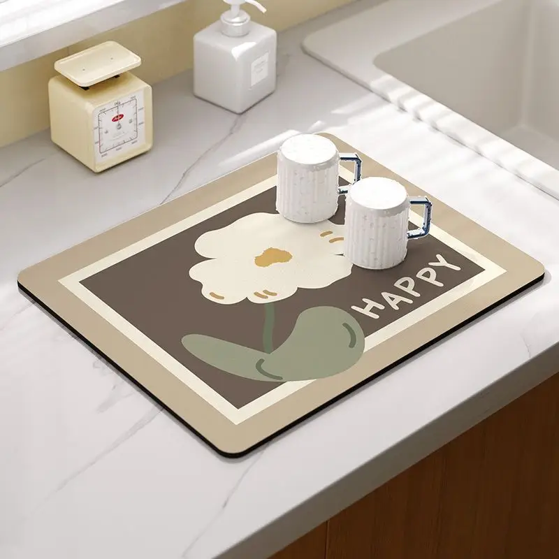 Drain mat-happy flower