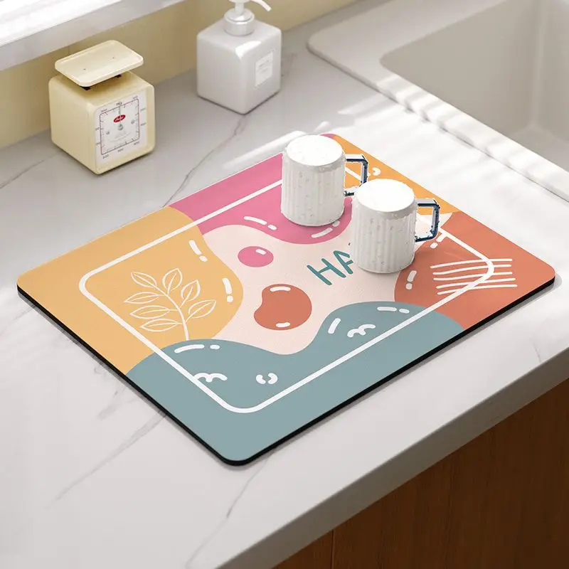 Kitchen Drain Mat Countertop Anti-Scalding Green