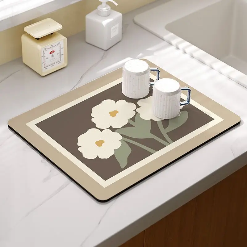 Kitchen Drain Mat Countertop Anti-Scalding Green