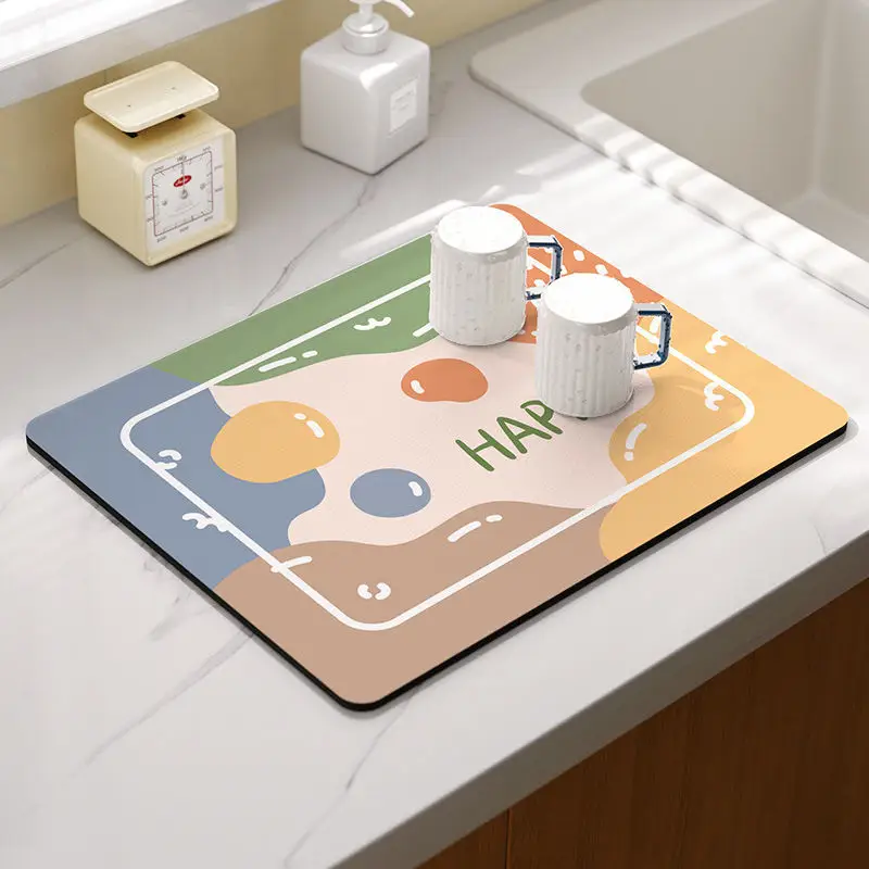 Kitchen Drain Mat Countertop Anti-Scalding Green