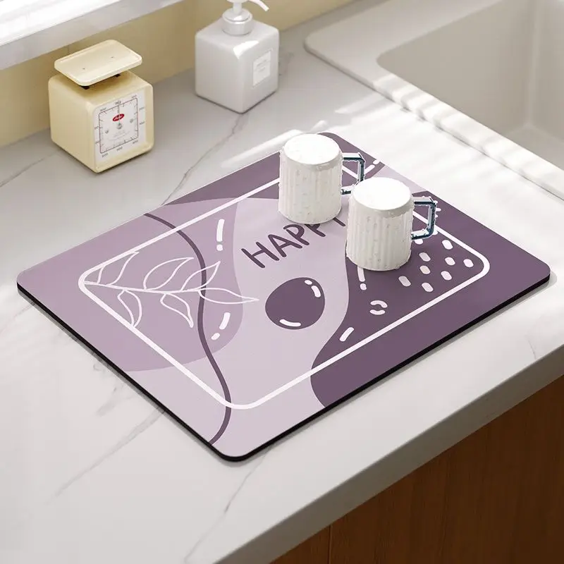 Kitchen Drain Mat Countertop Anti-Scalding Green