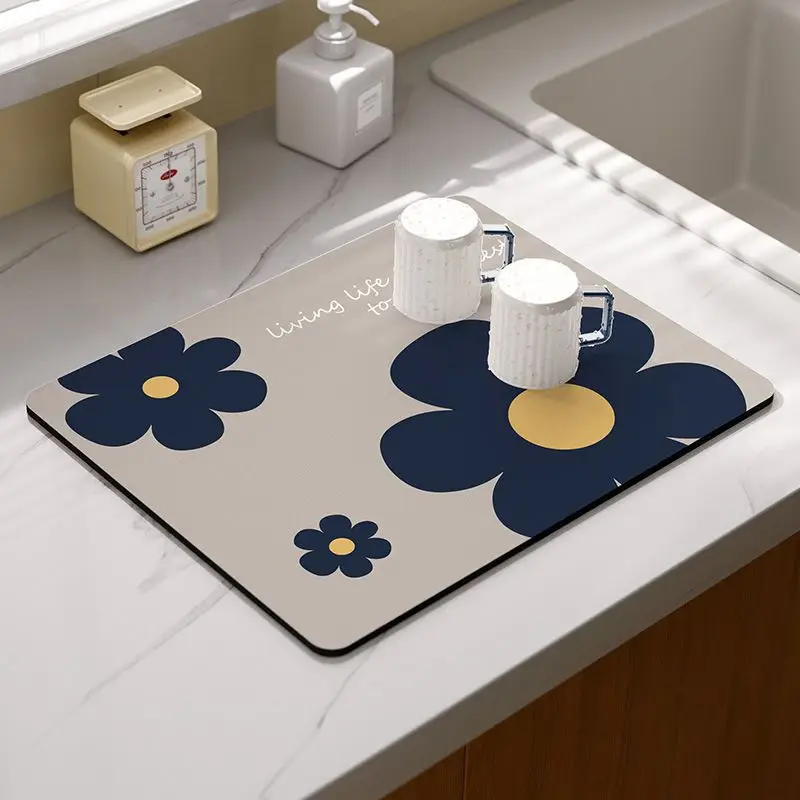 Kitchen Drain Mat Countertop Anti-Scalding Green