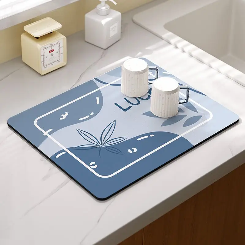 Kitchen Drain Mat Countertop Anti-Scalding Green