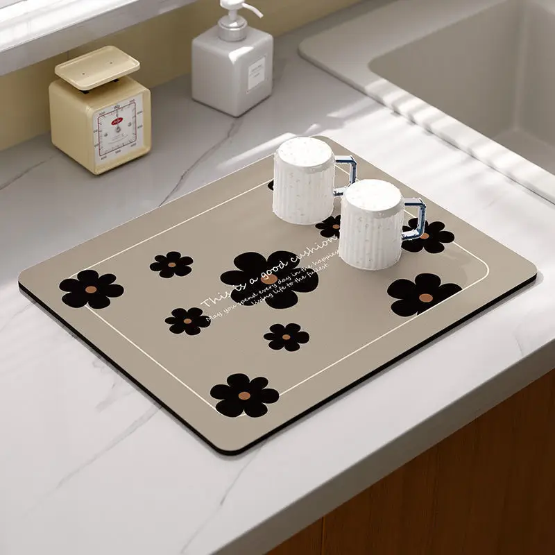 Kitchen Drain Mat Countertop Anti-Scalding Green