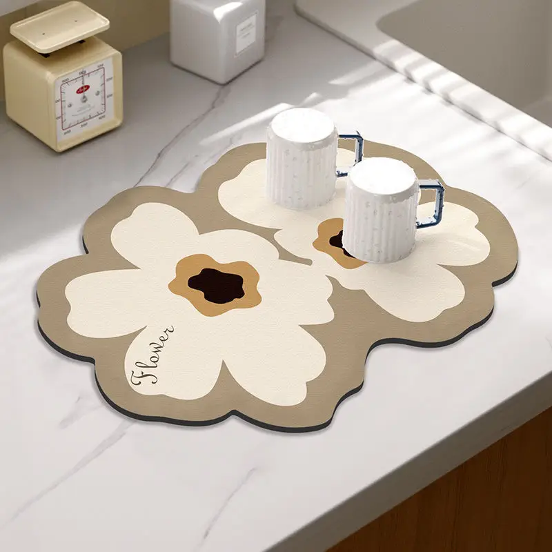 Kitchen Drain Mat Countertop Anti-Scalding Green