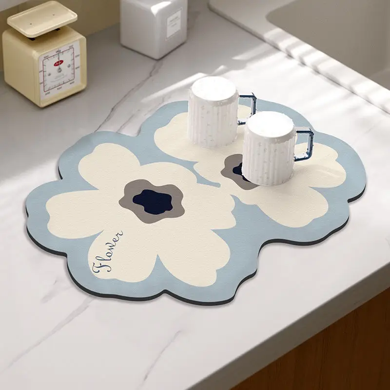 Kitchen Drain Mat Countertop Anti-Scalding Green