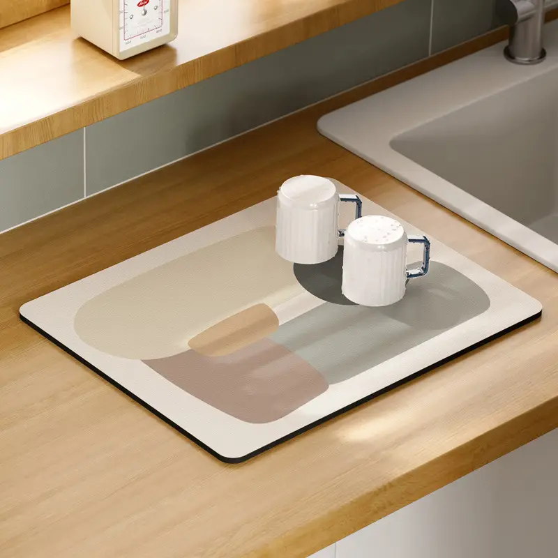 Kitchen Drain Mat Countertop Anti-Scalding Green