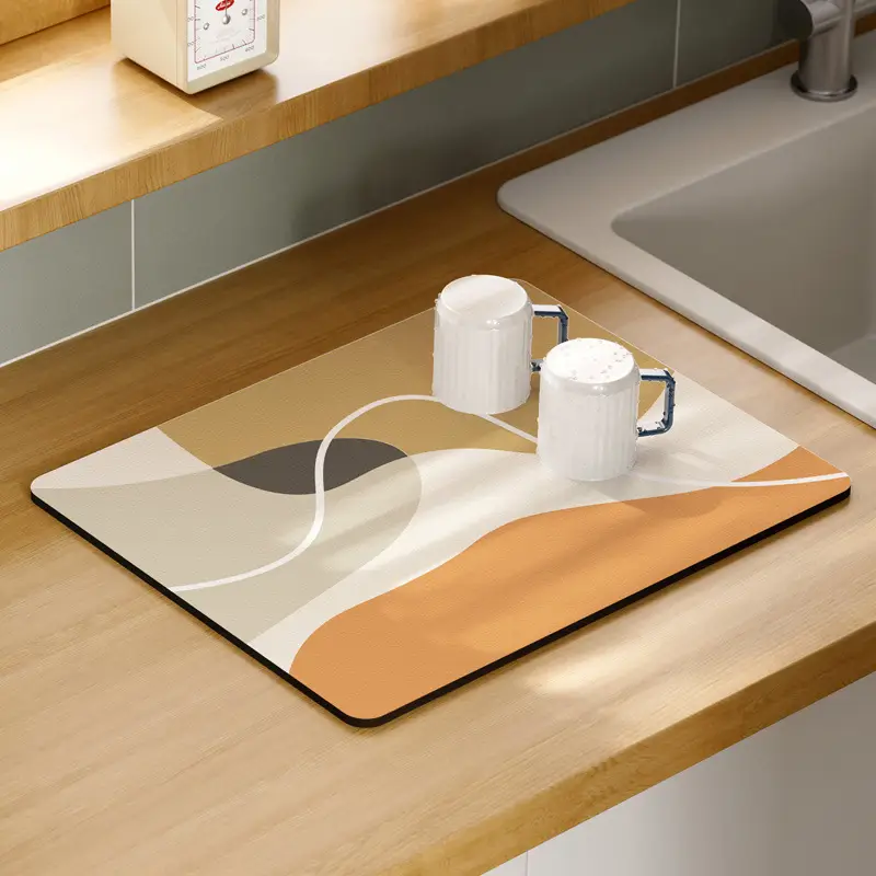 Kitchen Drain Mat Countertop Anti-Scalding Green