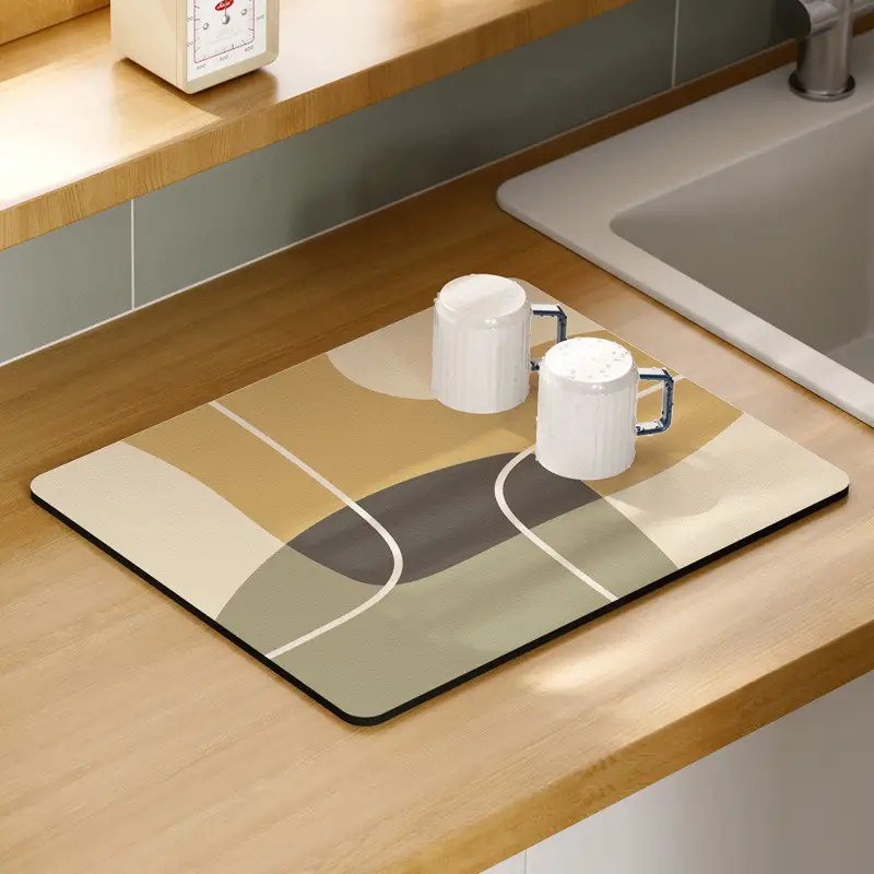 Kitchen Drain Mat Countertop Anti-Scalding Green