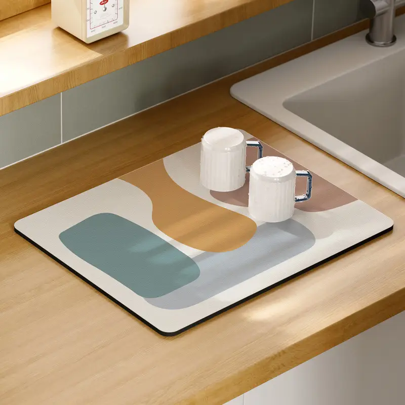 Kitchen Drain Mat Countertop Anti-Scalding Green