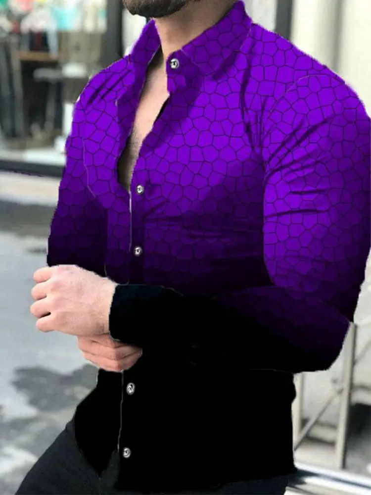 Men's 23" Printed Long Sleeve Shirt with Wings Design - Image 12