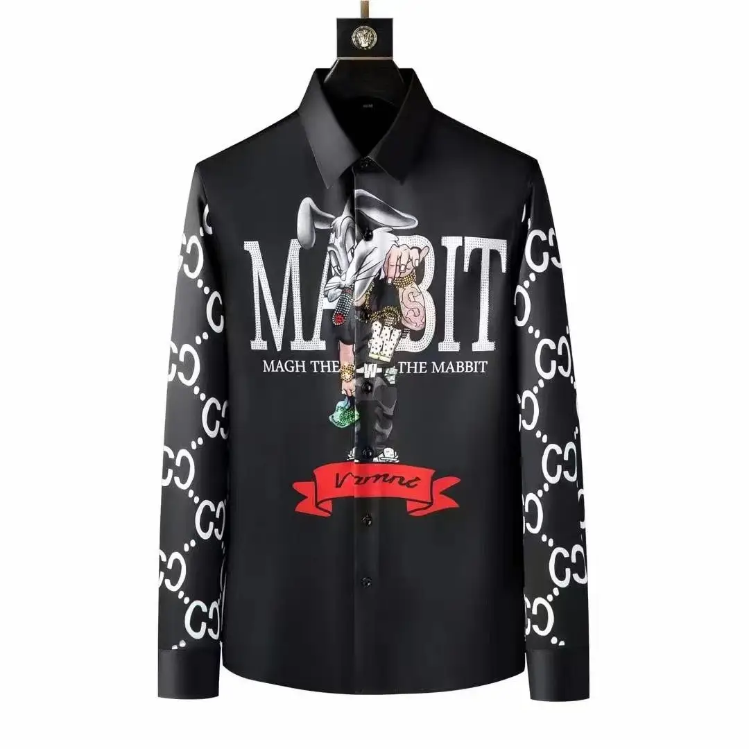 Men's 23" Printed Long Sleeve Shirt with Wings Design - Image 13