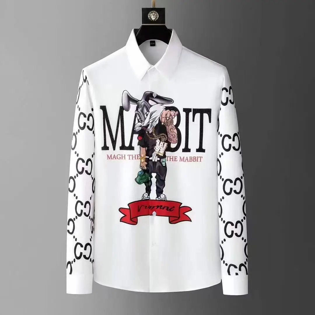 Men's 23" Printed Long Sleeve Shirt with Wings Design - Image 15