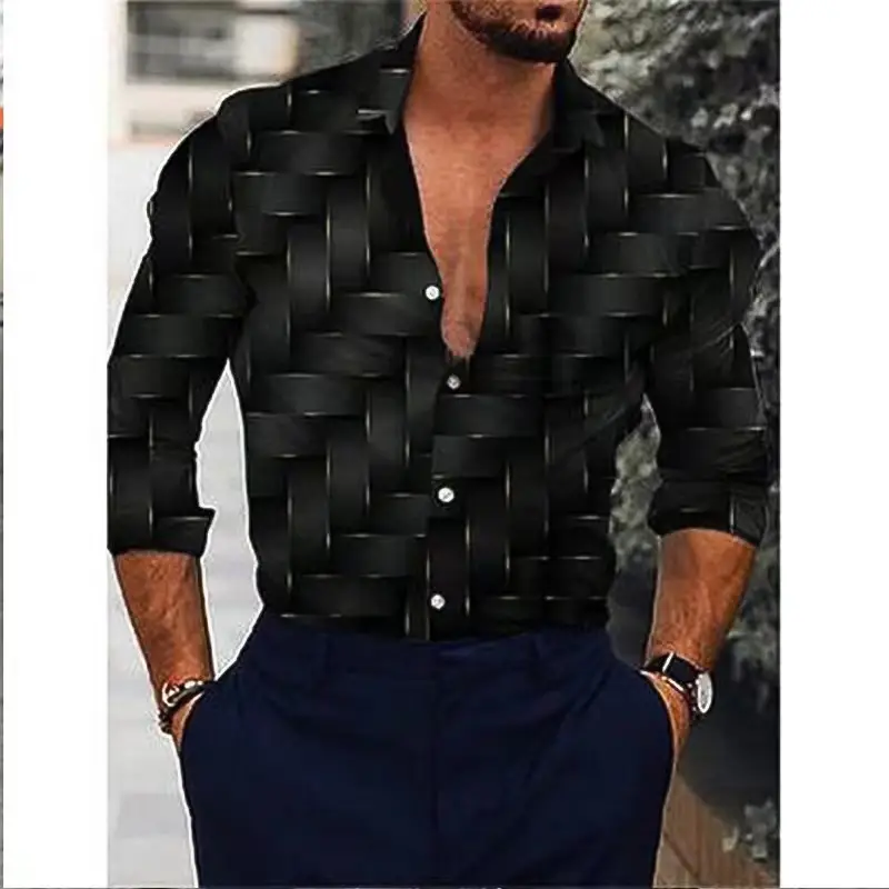 Men's 23" Printed Long Sleeve Shirt with Wings Design - Image 18